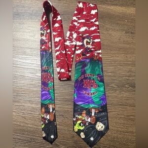 Vintage 1993 NFL Football Tie World of NFL Cartoon Novelty